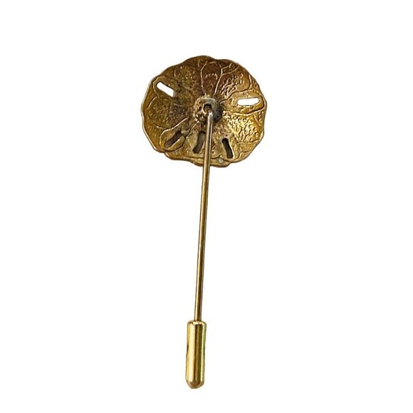Vintage Goldtone Coppertone 2"l Stick Pin Sand Dollar Design (3/4") - Picture 15 of 16